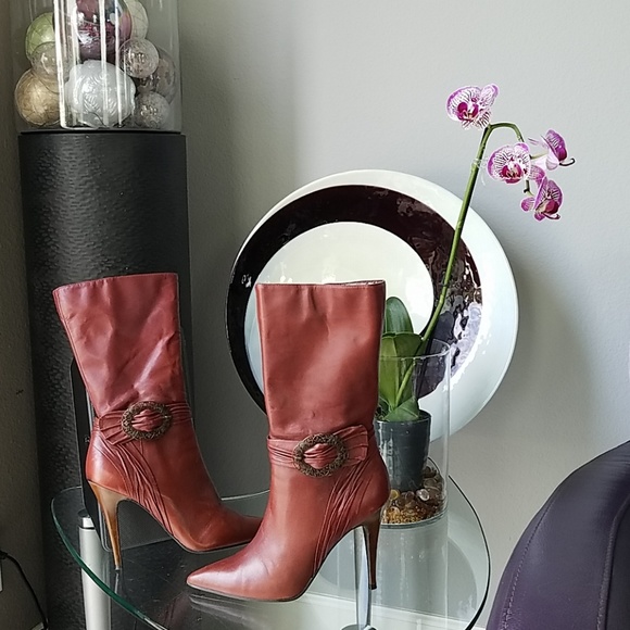 CARLOS by Carlos Santana Knight-Brandy Boots - Picture 1 of 8